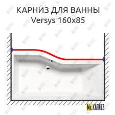 Карниз для ванны Alpen Versys Передний борт 160х85 Усиленный 20 мм MrKARNIZ