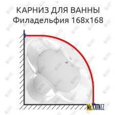 Карниз для ванны Radomir Филадельфия 168х168 Усиленный 20 мм MrKARNIZ