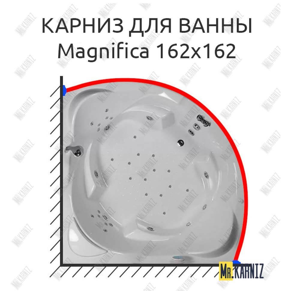 Карниз для ванны Doctor Jet Magnifica 162х162 Усиленный 20 мм MrKARNIZ