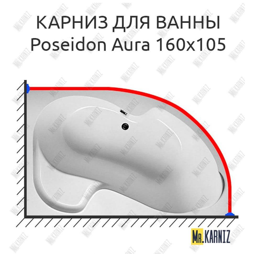 Карниз для ванны 1 MarKa Poseidon Aura 160х105 Усиленный 20 мм MrKARNIZ Карниз для ванны 1 MarKa Poseidon Aura 160х105 Усиленный 20 мм MrKARNIZ