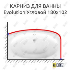 Карниз для ванны Ravak Evolution Угловой 180х102 Усиленный 20 мм MrKARNIZ
