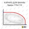 Карниз для ванны Santek Эдера 170х110 Усиленный 20 мм MrKARNIZ фото 1