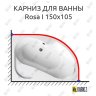 Карниз для ванны Ravak Rosa I 150х105 Усиленный 20 мм MrKARNIZ фото 1