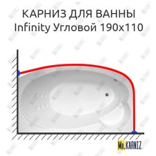 Карниз для ванны THERMOLUX INFINITY Угловой 190х110 Усиленный 25 мм MrKARNIZ