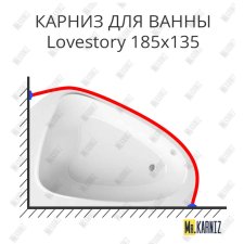 Карниз для ванны Ravak Lovestory 185х135 Усиленный 25 мм MrKARNIZ