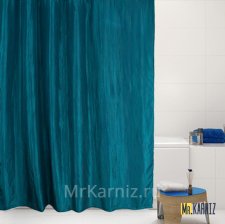 Штора для ванной Двухслойная Органза изумрудная