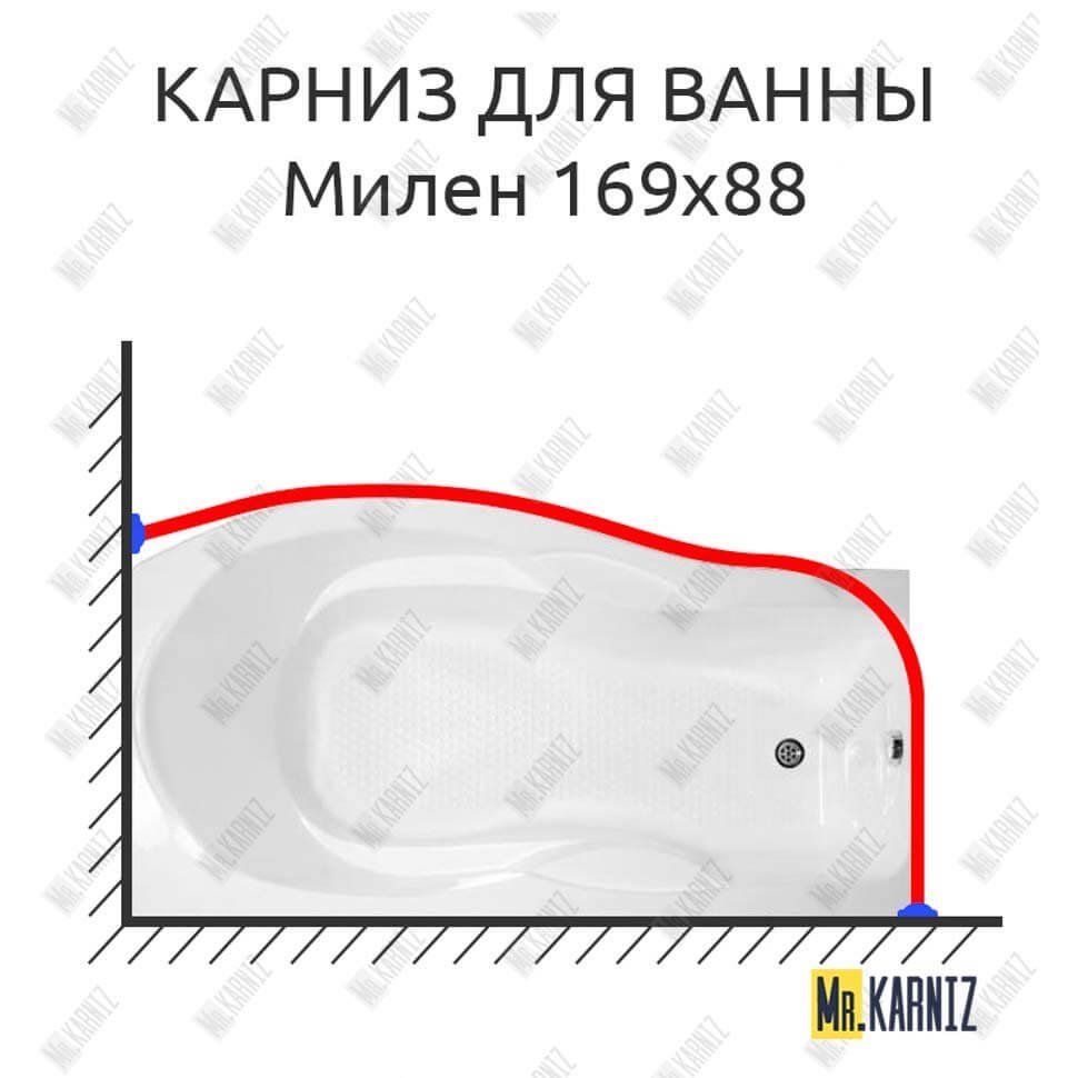 Карниз для ванны Bellsan Милен 169х88 Усиленный 20 мм MrKARNIZ Карниз для ванны Bellsan Милен 169х88 Усиленный 20 мм MrKARNIZ