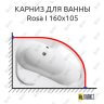 Карниз для ванны Ravak Rosa I 160х105 (Усиленный 25 мм) MrKARNIZ фото 1