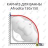 Карниз для ванны 1 MarKa Afrodita 150х150 Усиленный 20 мм MrKARNIZ фото 1