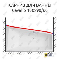 Карниз для ванны Vagnerplast Cavallo Передний борт 160х90/60 Усиленный 25 мм MrKARNIZ